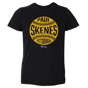 Toddler 500 Level Paul Skenes Black Vintage Baseball T-Shirt