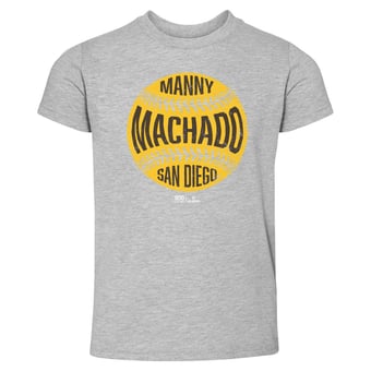 Toddler 500 Level Manny Machado Heather Gray Vintage Baseball T-Shirt