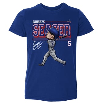 Toddler 500 Level Corey Seager Royal Cartoon T-Shirt