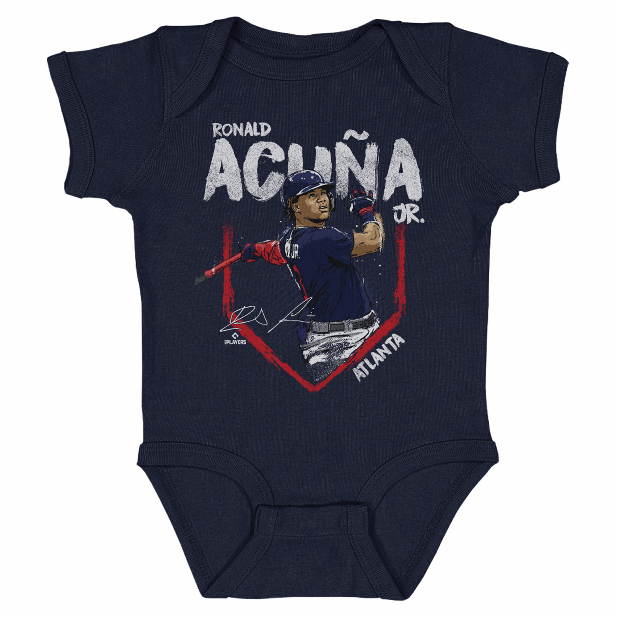 Infant 500 Level Ronald Acuña Jr. Navy Base Bodysuit
