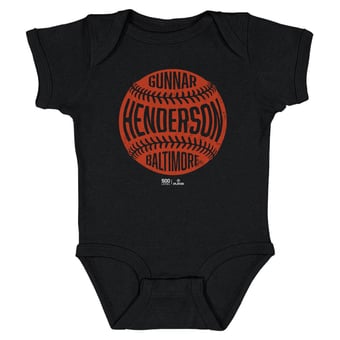 Infant 500 Level Gunnar Henderson Black Vintage Baseball Bodysuit