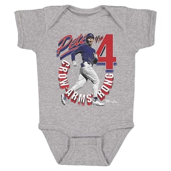 Infant 500 Level Pete Crow-Armstrong Heather Gray Retro Bodysuit