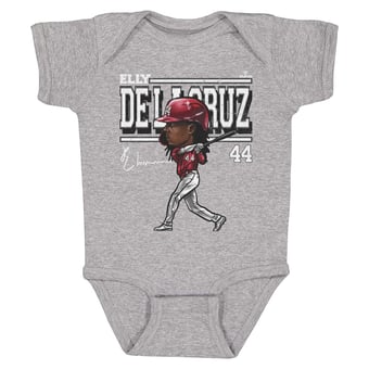 Infant 500 Level Elly De La Cruz Heather Gray Cartoon Bodysuit