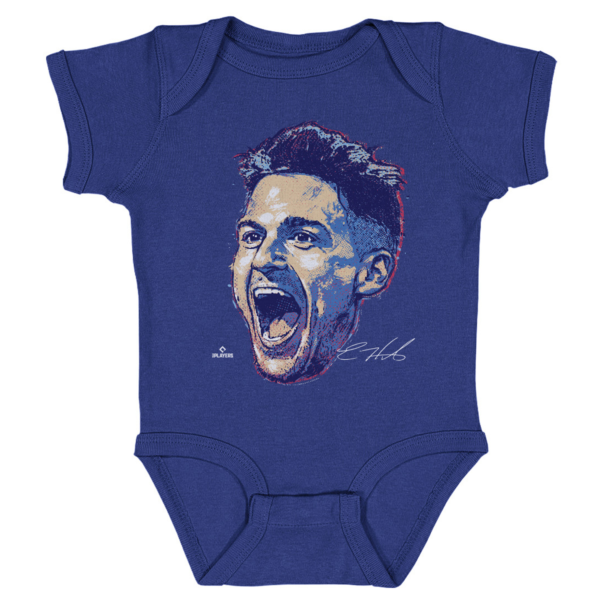 Infant 500 Level Enrique Hernández Royal Scream Bodysuit Infant 500 Level Enrique Hernández Royal Scream Bodysuit
