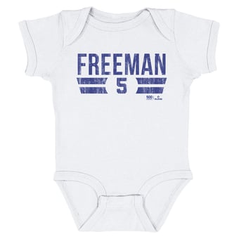 Infant 500 Level Freddie Freeman White Font Bodysuit
