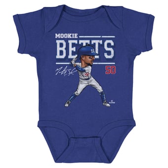 Infant 500 Level Mookie Betts Royal Cartoon Bodysuit