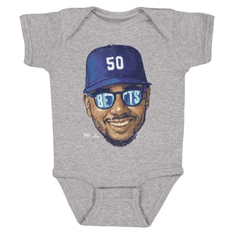 Infant 500 Level Mookie Betts Heather Gray Sunglasses Bodysuit