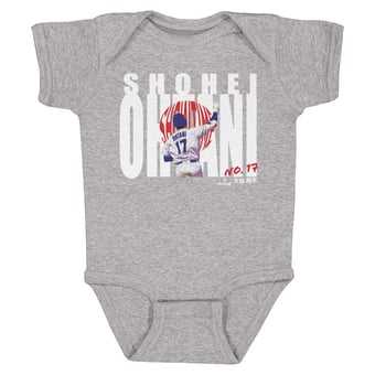 Infant 500 Level Shohei Ohtani Heather Gray Bold Name Bodysuit