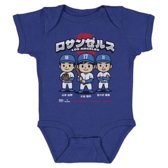 Infant 500 Level Shohei Ohtani, Yoshinobu Yamamoto & Roki Sasaki Royal Chibi Anime Bodysuit
