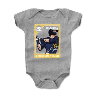 Infant 500 Level Christian Yelich Heather Gray Card Bodysuit