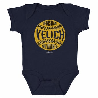 Infant 500 Level Christian Yelich Navy Vintage Baseball Bodysuit