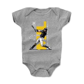 Infant 500 Level Christian Yelich Heather Gray Vertical Bodysuit