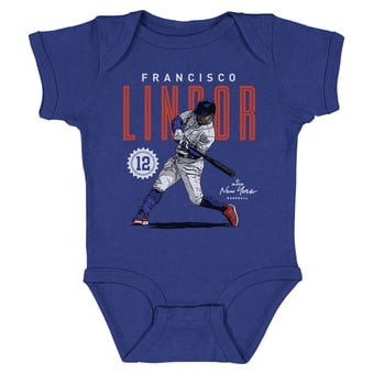 Infant 500 Level Francisco Lindor Royal Card Bodysuit