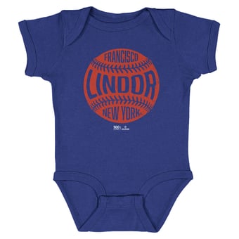 Infant 500 Level Francisco Lindor Royal Vintage Baseball Bodysuit