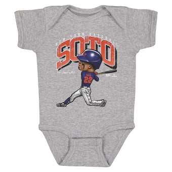 Infant 500 Level Juan Soto Heather Gray Cartoon Bodysuit