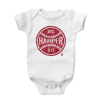 Infant 500 Level Bryce Harper White Ball Bodysuit