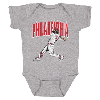 Infant 500 Level Bryce Harper Heather Gray Big Time Bodysuit