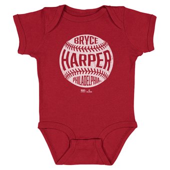 Infant 500 Level Bryce Harper Red Vintage Baseball Bodysuit