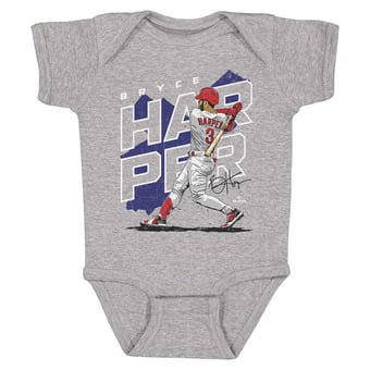 Infant 500 Level Bryce Harper Heather Gray Map Bodysuit