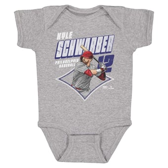 Infant 500 Level Kyle Schwarber Heather Gray Diamond Bodysuit