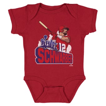 Infant 500 Level Kyle Schwarber Red Graffiti Bodysuit