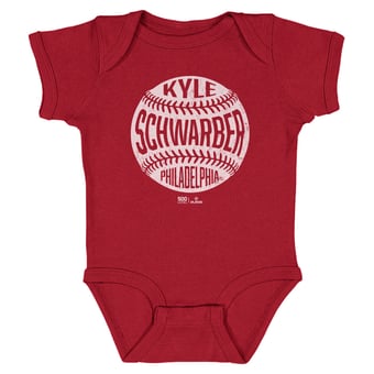 Infant 500 Level Kyle Schwarber Red Vintage Baseball Bodysuit