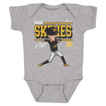 Infant 500 Level Paul Skenes Heather Gray Cartoon Bodysuit