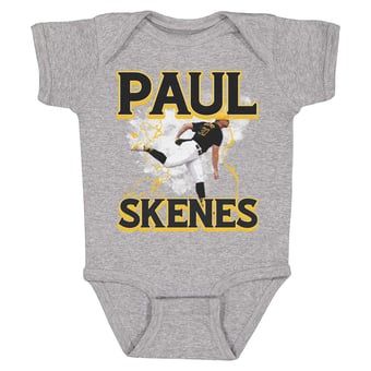 Infant 500 Level Paul Skenes Heather Gray Lightning Bodysuit