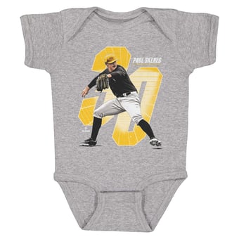 Infant 500 Level Paul Skenes Heather Gray Offset Bodysuit