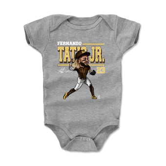 Infant 500 Level Fernando Tatis Jr. Heather Gray Cartoon Bodysuit