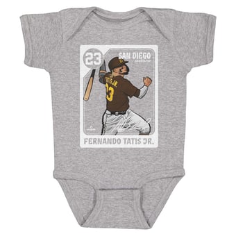 Infant 500 Level Fernando Tatis Jr. Heather Gray Card Bodysuit