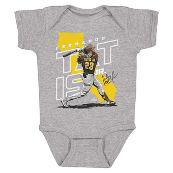 Infant 500 Level Fernando Tatis Jr. Heather Gray Map Bodysuit