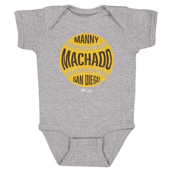 Infant 500 Level Manny Machado Heather Gray Vintage Baseball Bodysuit