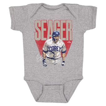 Infant 500 Level Corey Seager Heather Gray Bold Bodysuit