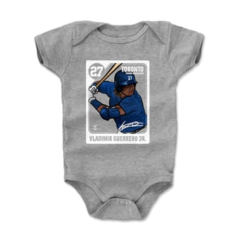 Infant 500 Level Vladimir Guerrero Jr. Heather Gray Card Bodysuit
