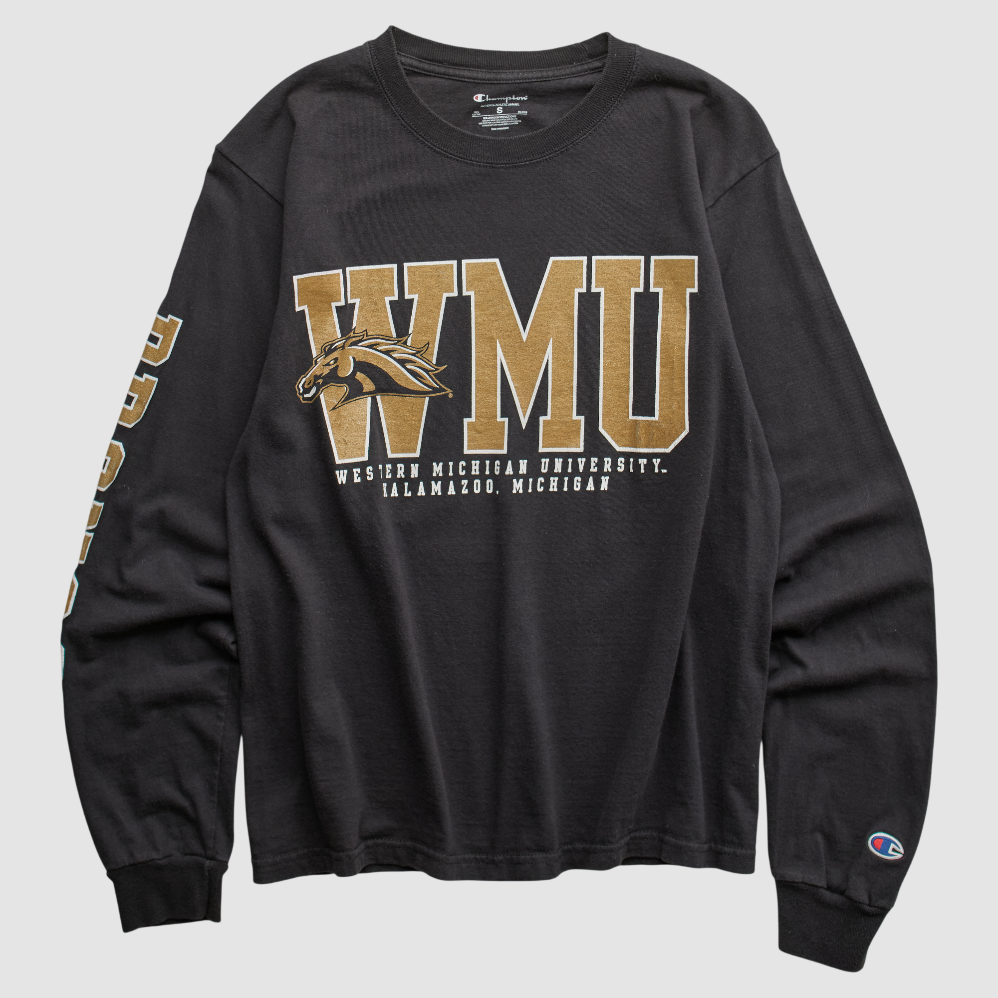 Western Michigan Broncos Champion 2010s Sweatshirt - Black - XXS by Fanatics Real Vintage