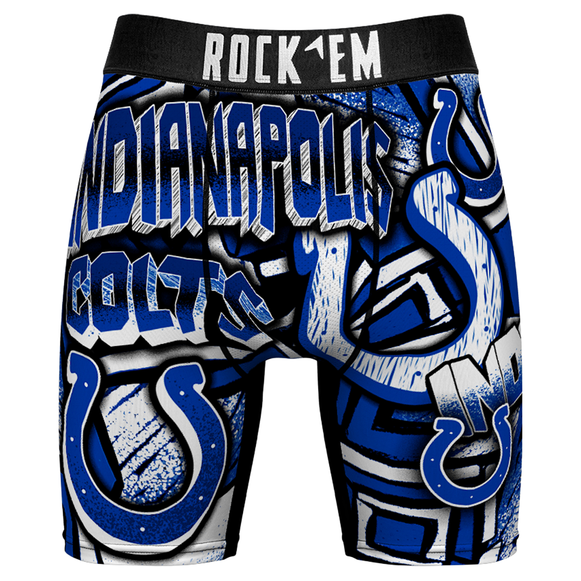Men's Rock Em  Royal Indianapolis Colts Sketched Out Boxer Briefs