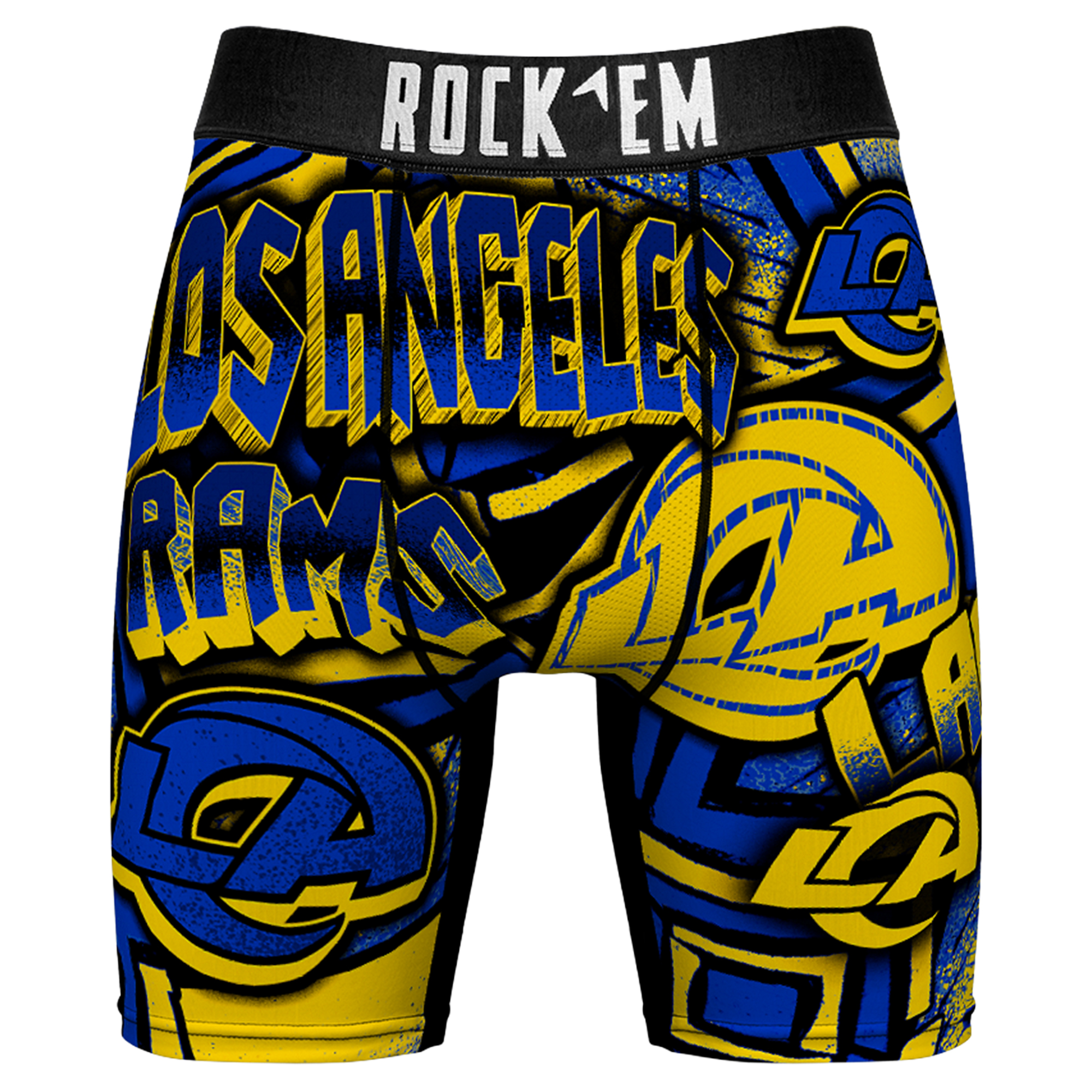 Men's Rock Em Royal Los Angeles Rams Sketched Out Boxer Briefs