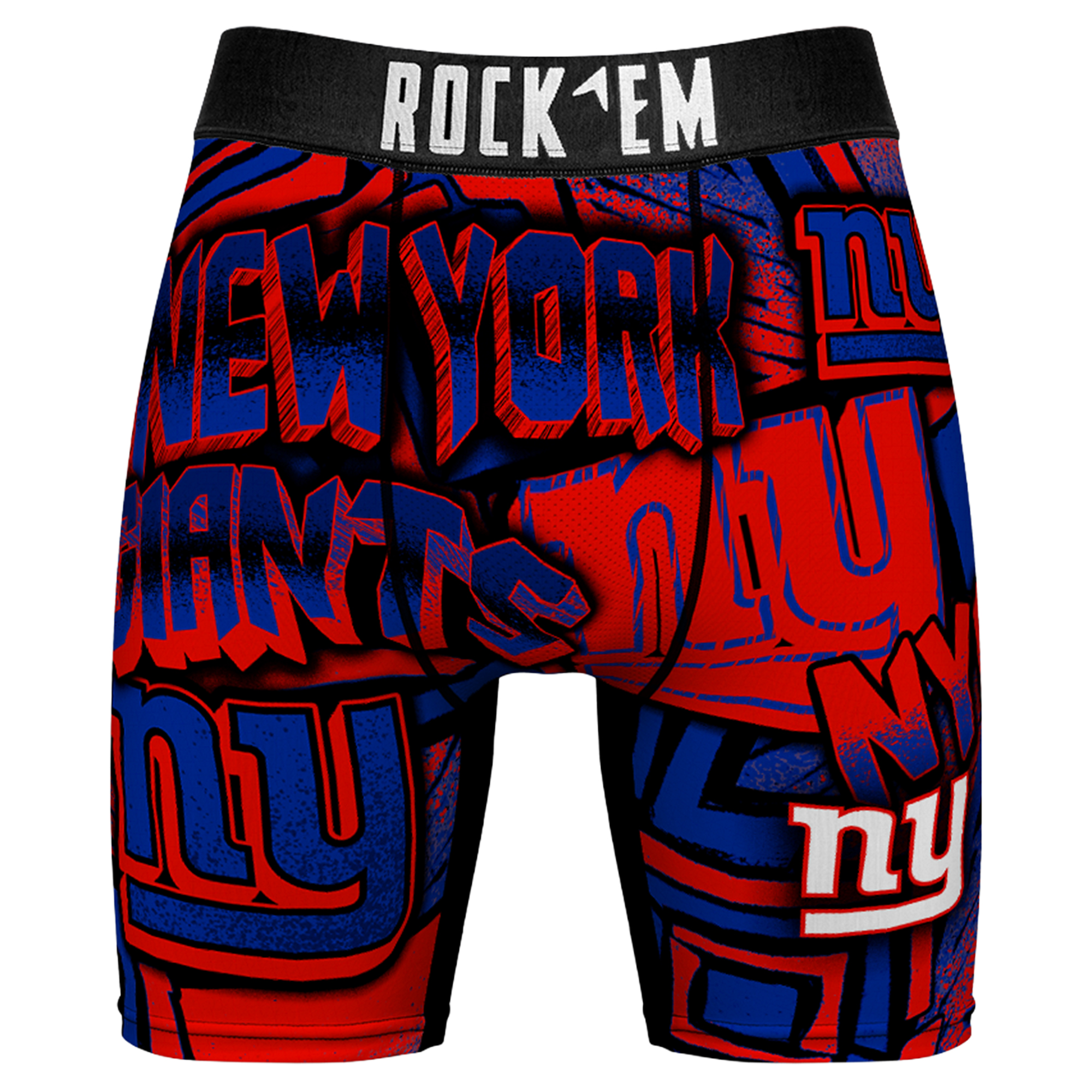 Men's Rock Em  Royal New York Giants Sketched Out Boxer Briefs