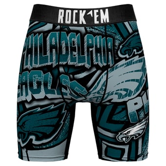 Men's Rock Em  Midnight Green Philadelphia Eagles Sketched Out Boxer Briefs