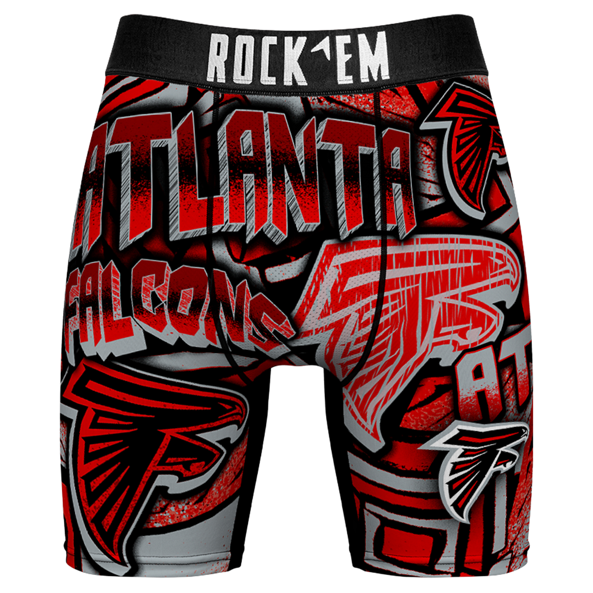 Men's Rock Em  Red Atlanta Falcons Sketched Out Boxer Briefs