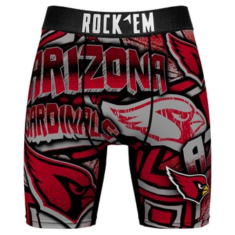 Men's Rock Em Socks  Cardinal Arizona Cardinals Sketched Out Boxer Briefs