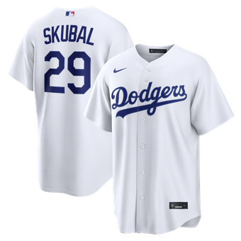 Men's Nike Tarik Skubal White Los Angeles Dodgers Home Replica Jersey