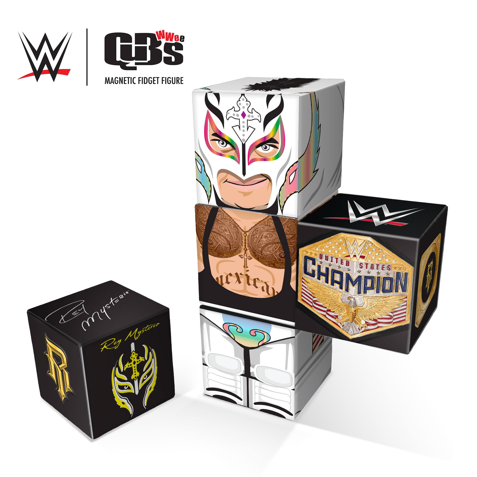 Rey Mysterio Magnetic QuBee Fidget Figure