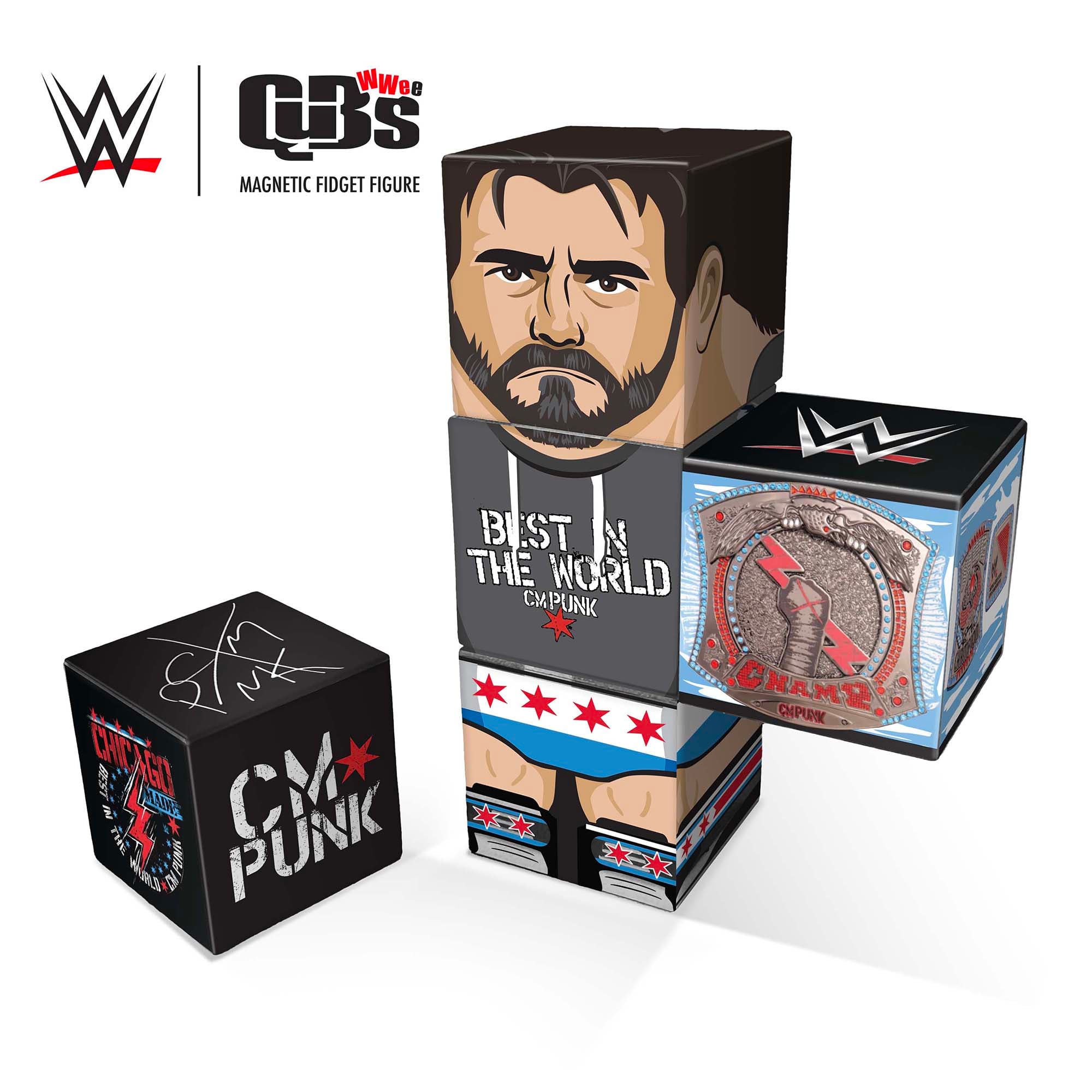 CM Punk Chi-Town Magnetic QuBee Fidget Figure