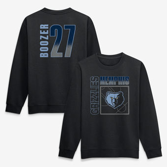 Men's Cameron Boozer Black Memphis Grizzlies  Home Court Pop Name & Number Sweatshirt