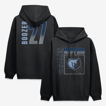 Men's Cameron Boozer Black Memphis Grizzlies  Home Court Pop Name & Number Hoodie