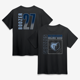 Men's Cameron Boozer Black Memphis Grizzlies  Home Court Pop Name & Number T-Shirt