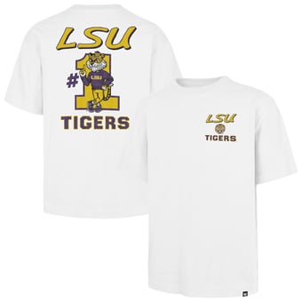 Men's '47  White LSU Tigers #1 Mascot Foundation T-Shirt