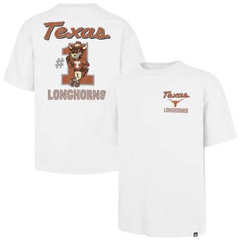 Men's '47  White Texas Longhorns #1 Mascot Foundation T-Shirt